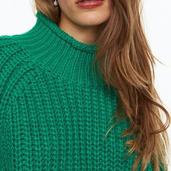 H&M Knit Oversized Sweater Green New - Picture 5 of 9
